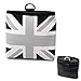 iJDMTOY Black/Grey Union Jack UK Flag Style Air Vent Hanging Organizer Pocket Compatible with Smartphone, Drinks, Sunglasses, etc