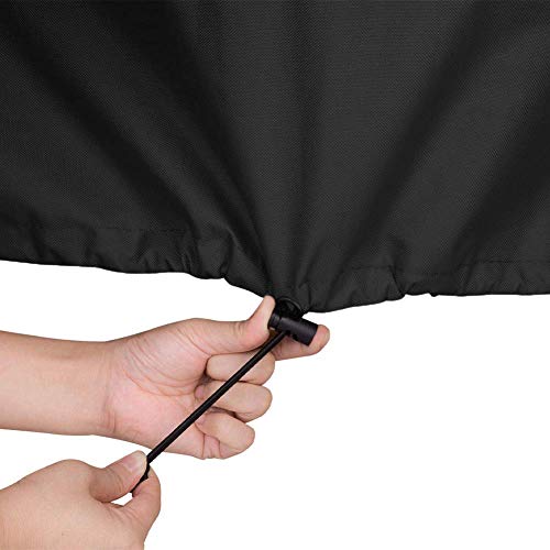 AILELAN Air Conditioner Cover Heavy Duty Large Universal Veranda Winter AC Unit Cover for Standard American Furniture Central Outdoor Vent Full Cover (Round) 34 x 30 inches, Black