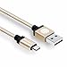 USB Cable, iOrange-E 10ft (3M) Micro USB to USB Cable Braided, Quick Charge and High Speed Data Sync for Android, Samsung, HTC, Motorola, Nokia and More, Gold