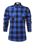 Olrain Men's Classic Plaids Long Sleeved Casual Shirts
