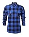 OLRAIN Men's Classic Plaids Long Sleeved Casual Shirts