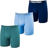 Calvin Klein Microfiber Men's Boxer Briefs, 3 pack, Blue Assortment