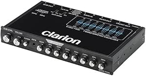 Clarion EQS755 7-Band Car Audio Graphic Equalizer with Front 3.5mm Auxiliary Input, Rear RCA Auxiliary Input and High Level Speaker Inputs, Black