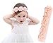 Asufegucd Baby Toddler Elastic Chiffon Flower Headbands Princess Girls Hand Sewing Beads Flower Headwear Nylon (QJ318)