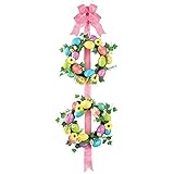 Double Easter Egg Wreath with Ribbon