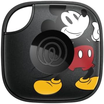 x Disney Tile - Starter Pack - Trackers et dispositifs de Suivi d'objets Bluetooth pour clés, Portefeuilles & Autres. Compatible avec iOS & Android. Lot de 2 (Noir Tile/Slim) - Mickey