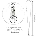Hidden Hollow Beads Stainless Steel Chain Women's Lanyard, Strong Breakaway Clasp, Made in USA Teacher ID Badge Card Holder Keys Keyring