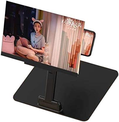 JIAX 2020 Christmas Mobile Phone Screen Magnifier, Screen Amplifier for Cell Phone, 10in 3D Smart Mobile Phone Amplifier, A Smart Gift for Family, Girl/Boy Friend (Color : Black, Size : 10 in)