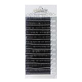 Lashview Eyelash Extensions Ellipse Flat Application-friendly Lashes Pro Use .15mm C Curl Black