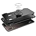 Orzero TPU + PC Hybrid Dual Layer Case Compatible for Huawei P20 Lite Full Body Heavy Duty Protection 360 Rotating Metal Ring (Adsorbed Iron Plate) (Huawei P20 Lite Not Included)-Black