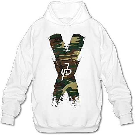 Dqiyana Jake Paul X Logo Fashion Personality Casual Mens Camouflage Hoodie Sweatshirt White