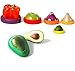 Food Huggers Reusable Food Covers, Set of 5 with 2 Avocado Huggers (5 Autumn Harvest Food Huggers + 2 Avocado Huggers)