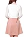 Allegra K Ladies Contrast Color Above Knee Mesh Panel Dress M Light Pink