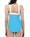 Vintage One Piece Bathing Suits Swimsuit Push Up Padded Swimwear for Women Blue L