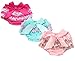 QandSweat Baby Girl Bloomer Diaper Cover Toddlers Cute Lace Design Bloomers Value Pack of 3 (0-6M, ROSEO Blue Pink)