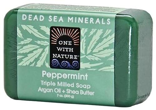 One With Nature Peppermint Dead Sea Mineral Soap 7 Ounce