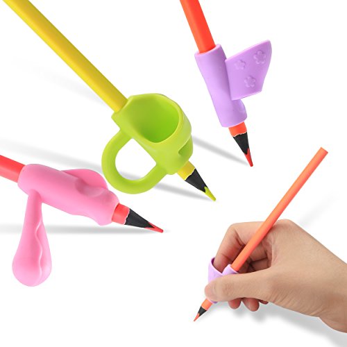 Pencil Grips,Kids Handwriting,Silicone Ergonomic Pen Writing Aid Grip Pencil Grip for Preschoolers for Special Needs (12PCS)