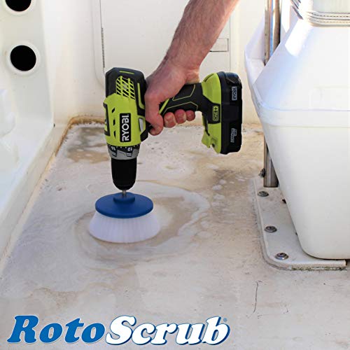 RotoScrub Boat Cleaning Drill Accessory Combo Kit – Includes 2 Drill Brushes and 6 Scrub Pads for Hulls and Decks of Fishing Boats, Kayaks, Canoes, Jet-Skis and Watercraft - Thumbnail 6