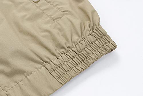 DEWBU Workwear Equipped Cooling Jacket Fan with Battery Pack for Summer Outdoors Air-Conditioned Clothes (Only Khaki Without Fan,Small) - Thumbnail 3