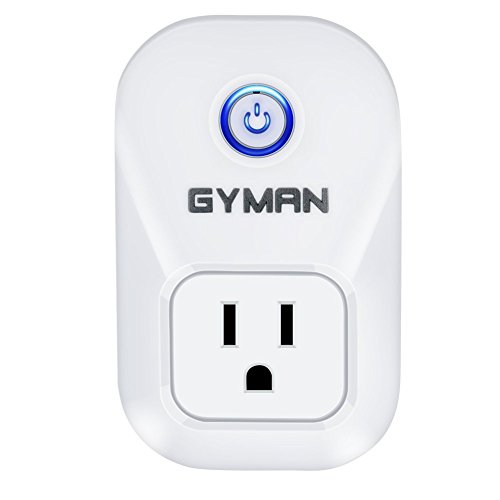 GYMAN 1 Alexa Smart Plug Wi-Fi No Hub Required Wireless Timing Smart Socket Remote Control Your Devices for Smart Home, Works with Amazon Alexa Echo Dot