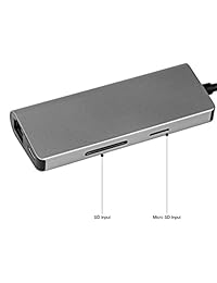 Adaptador de USB C, 8 en 1 Multi cargador de puerto dock, USB C Hub, USB tipo C a HDMI 4 K, USB c  USB 3.0 2.0 puerto para MacBook Pro, Chromebook, teléfono, cámara flash drive, duro, otros USB C portátiles S