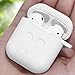 LIKDAY ll060 AirPods Case with Strap Protective Silicone Cover with Carabiner for Apple Airpods Accessories (White)