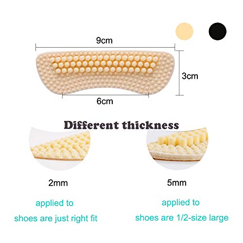 G.S YOZOH 4 Pairs Heel Grips High Heel Inserts for Women, Heel Grips Liners Inserts Relieve Pain Foot Care Tools