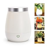 Eplze 2-in-1 Flower Plant Vase Holder Decoration LED Night Light Touch Control Bedside Lamp Dimmable 3 Levels of Light Brightness USB Rechargeable Mood Lamp