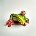 WEALTHCOMING 3D Creative Green Frog Figurines, Funny & Cute Frog Statue Gifts for Friends (Computer Decorations 2pcs)