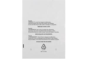 AWE PACKAGE AwePackage Resealable Clear Poly Bags with 3 Language Suffocation Warning for Clothes Hats FBA (1000, 9X12)