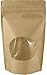 Sohler Natural Kraft Stand up Pouches with Window and Zip Lock Food Storage Bag, Pack of 25 (Small - 4 oz)