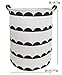 HIYAGON Large Sized Canvas Storage Baskets with Handle,Collapsible & Convenient Home Organizer Containers for Kids Toys,Baby Clothing(semi-Circle)