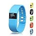 Activity Tracker,Gajozon Fitness Tracker Smart Watch Smart Band Wireless Bluetooth Sleep Monitor Wristband Running Pedometer Exercise for Android 4.3 IOS 7.0 (Blue)