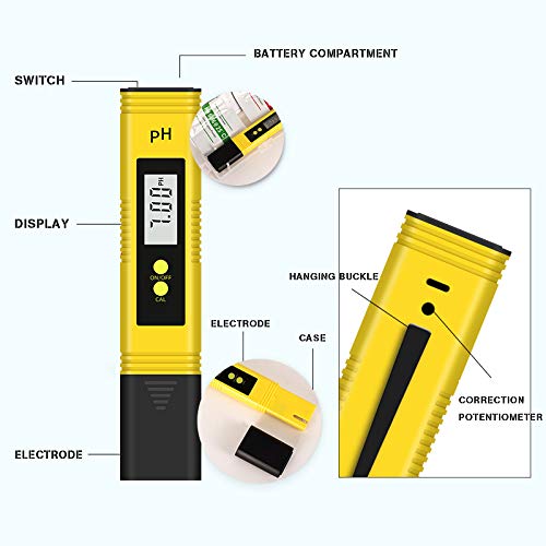 Digital PH Meter, PH Meter 0.01 Resolution Pocket Sizeautomatic