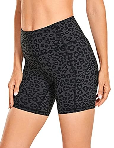 CRZ YOGA Women's Naked Feeling Light Running Shorts with Pockets