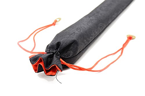 Leehome 13''(33cm) The Tai Ji Hand Held Folding Fans- Chinese/Spanish/Japanese Vintage Retro Fabric Fans For Men Or Women (Black-01) - Thumbnail 5