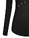 Ninedaily Blouse for Women, Flare Ruffled Hem 2 in 1 Clothing Set Ladies Tops Prime Pactchwork Color Block Button up Peasant Long Sleeve Tunic Tops Fashion Stylish Winter Wear Mom Basic Black XL