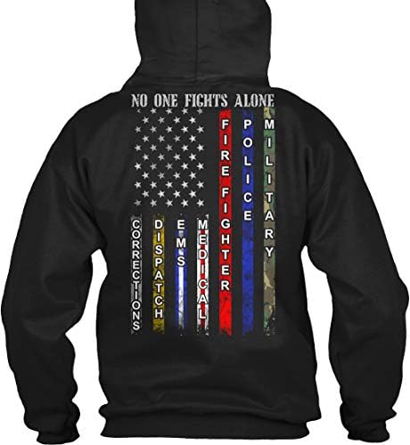 No one Fights Alone Corrections. Sweatshirt - Gildan 8oz Heavy Blend Hoodie