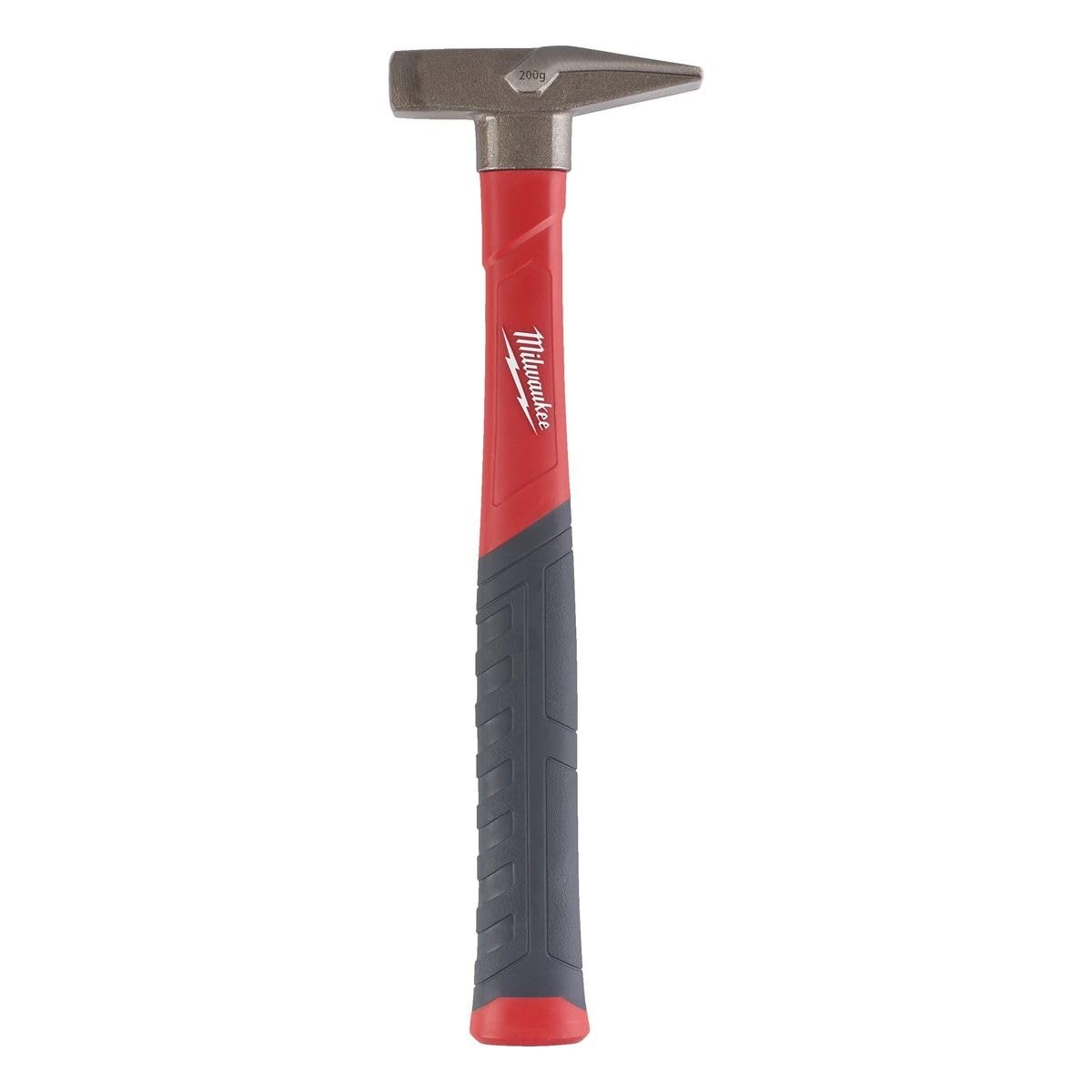 Milwaukee Fibreglass Engineer's Hammer, Handle with Soft Grip Coating, High User Comfort, DIN 1041, 200-1000 g, Size: 200 g