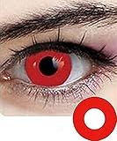 Cosplay Eyes Multi-Color Contact Lenses Cosplay Eyes Cute Colored Charm and Attractive Blends Cosmetic Makeup Eye Shadow (Red)