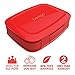 Bentgo® Fresh – Leak-Proof, Versatile 4-Compartment Bento-Style Lunch Box with Removable Divider, Portion-Controlled Meals for Teens and Adults On-The-Go – BPA-Free, Food-Safe Materials (Red)