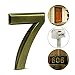 2 pcs Mailbox Numbers 0,3D Brass Metal Self-Stick Door House Numbers,Street Address Plaques Numbers for Residence and Mailbox Signs,2-3/4 Inch (7)