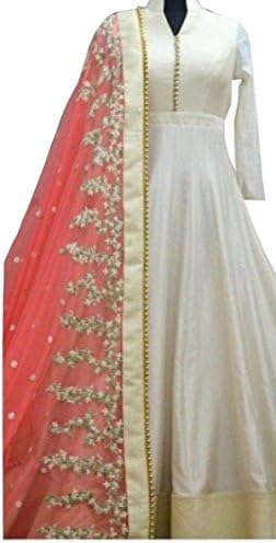 Snreks Collection Off White Color Designer Women's Salwar Kameez Bollywood Party Indian Wear Salwar Suit