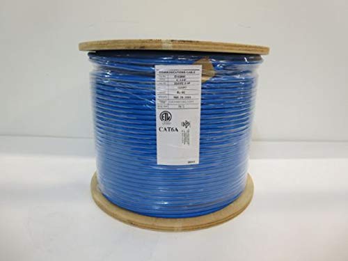 image for ABA Cat6A Plenum 1000ft Blue Solid UTP Pure Copper UL-Listed Cable, 23