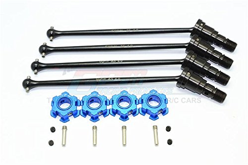 Harden Steel #45 Front And Rear CVD Drive Shaft With Aluminum Hex For Traxxas X-Maxx 8S - 2Prs Set Blue - Thumbnail 4