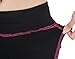Sugar Pocket Women's Capris Tights Workout Running Leggings Yoga Pants L (BK/Rose)