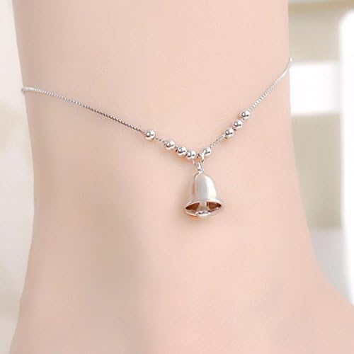 TKHNE Silver Foot Chain anklet ankle chain men and women girls models leisure chain retro fashion crude circle 925 sterling silver Foot Chain anklet ankle chain personality students