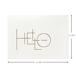 Hallmark Signature Gold Blank Cards, Hello There