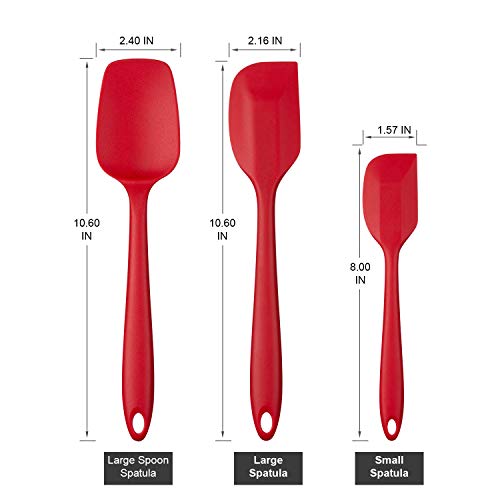 G.a Homefavor 3piece Silicone Spatula Set HeatResistance Baking