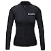 Lemorecn Women's 2mm Wetsuits Jacket Long Sleeve Neoprene Wetsuits Top(2098black12)